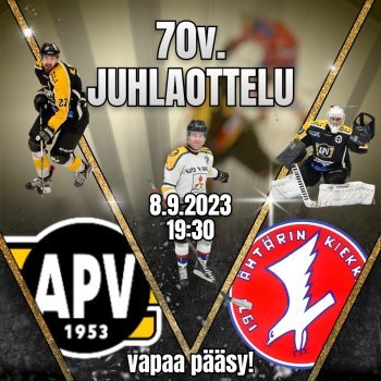 Alavuden Peli-Veikot eli APV viettää 70-vuotisjuhlavuottaan toiminnan merkeissä. Tervetuloa juhlaotteluihin!